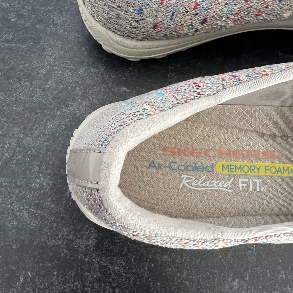 Skechers Relaxed Fit Tan and Rainbow Women's Size 7 - Roomy Toebox, Cushioned - Picture 12 of 13